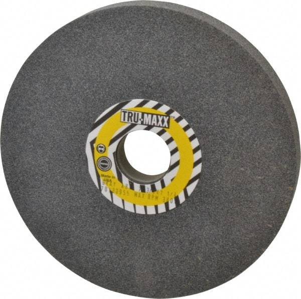 Tru-Maxx - 80 Grit Aluminum Oxide Bench & Pedestal Grinding Wheel - 7" Diam x 1-1/4" Hole x 3/4" Thick, 3600 Max RPM, O Hardness, Medium Grade , Vitrified Bond - USA Tool & Supply