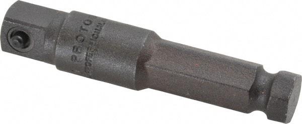 Proto - 3/8" Square Size Hex to Square Adapter - 7/16" Hex Drive, 2-3/4" OAL - USA Tool & Supply