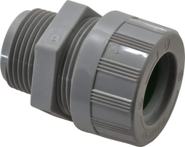 Woodhead Electrical - 22.23 to 25.4mm Capacity, Liquidtight, Straight Strain Relief Cord Grip - 1 NPT Thread, Nylon - USA Tool & Supply