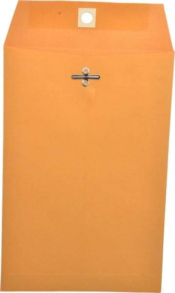UNIVERSAL - 9" Long x 6" Wide Clasp with Gummed Flap Kraft Envelope - 28 Lb Paper Weight - USA Tool & Supply