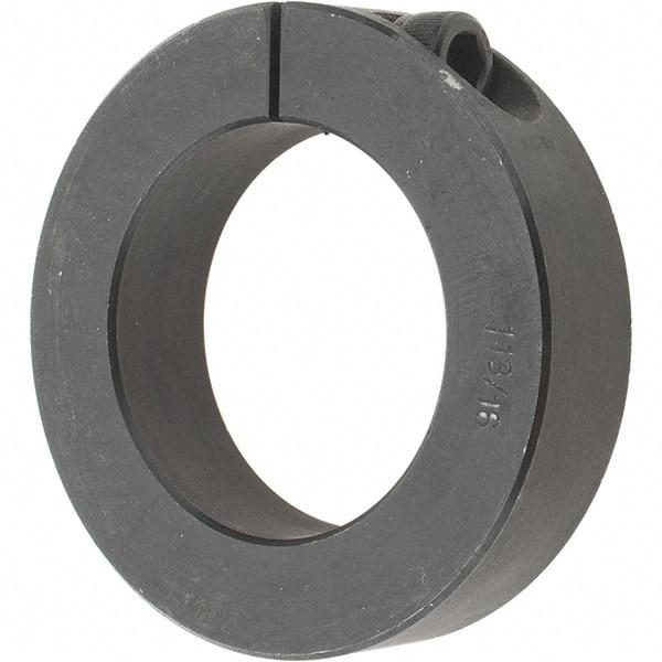 Value Collection - 1-13/16" Bore, Steel, One Piece One Piece Split Shaft Collar - 2-7/8" Outside Diam, 11/16" Wide - USA Tool & Supply