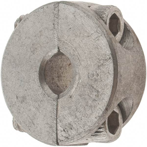 Value Collection - 3/16" Bore, Stainless Steel, Two Piece Shaft Collar - 11/16" Outside Diam, 5/16" Wide - USA Tool & Supply