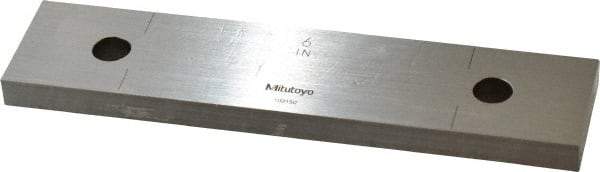 Mitutoyo - 6" Rectangular Steel Gage Block - Accuracy Grade 0, Includes Certificate of Inspection - USA Tool & Supply