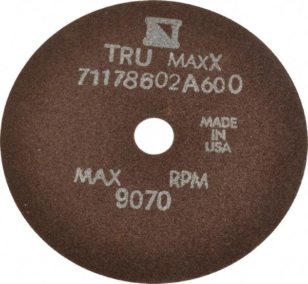 Tru-Maxx - 4" 60 Grit Aluminum Oxide Cutoff Wheel - 1/32" Thick, 1/2" Arbor, 9,070 Max RPM, Use with Stationary Tools - USA Tool & Supply