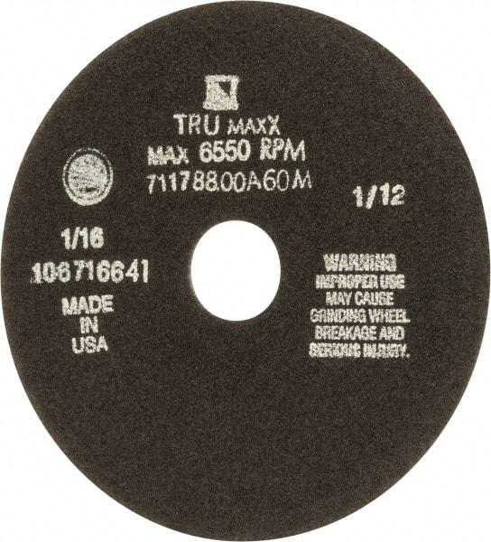 Tru-Maxx - 7" 60 Grit Aluminum Oxide Cutoff Wheel - 1/16" Thick, 1-1/4" Arbor, 5,184 Max RPM, Use with Stationary Tools - USA Tool & Supply