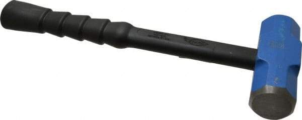 NUPLA - 4 Lb Head, 14" Long Soft Steel Safety Sledge Hammer - Steel Head, 1-5/8" Face Diam, 5-1/4" Long Head, Fiberglass Handle - USA Tool & Supply