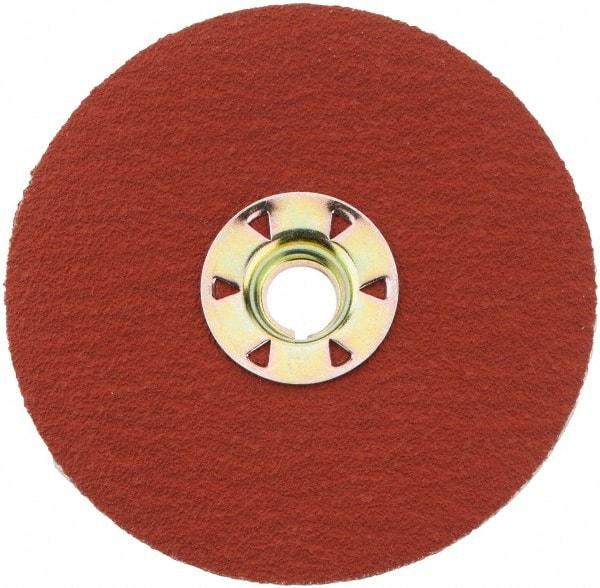 3M - 4-1/2" Diam 5/8-11 Threaded Hole 80 Grit Fiber Disc - Medium Grade, Ceramic, 13,300 Max RPM, Series 987C - USA Tool & Supply