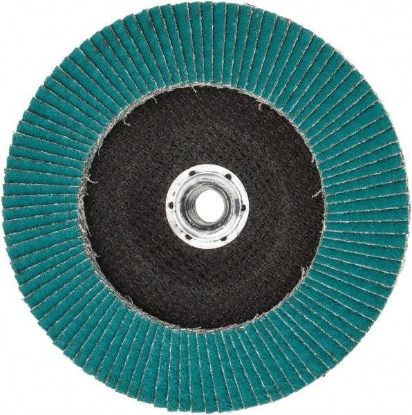 3M - 40 Grit, 7" Disc Diam, 5/8-11 Center Hole, Type 29 Zirconia Alumina Flap Disc - 8,600 Max RPM, Cloth Backing, Arbor Attaching System, Coated - USA Tool & Supply