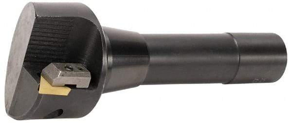 APT - 3" Cutting Diam, 3/4" Shank Diam, TPG 32 Insert, Indexable Fly Cutter - KT Toolholder, 90° Cutting Angle, Positive Rake, Weldon Flat, Series Uno-Dex - USA Tool & Supply