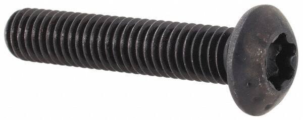 Camcar - #10-32 UNF Torx Plus Drive, Button Screw - Alloy Steel, Black Oxide Finish, Fully Threaded, 1" Length Under Head - USA Tool & Supply