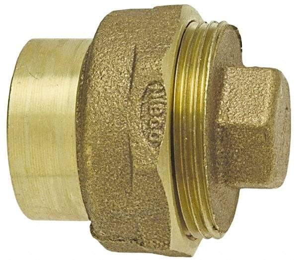 NIBCO - 4", Cast Copper Drain, Waste & Vent Pipe Cleanout - Ftg x CO with Plug - USA Tool & Supply