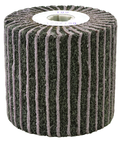 4 x 4 x 3/4" - Aluminum Oxide 180G & S-Medium - Interleaf Flap Wheel Drum with Keyhole - USA Tool & Supply