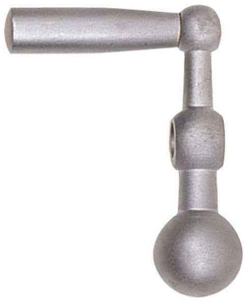 Jergens - 7/8" Hub Height Crank Handle - 1/2" Bore, 5" Center to Center, Steel - USA Tool & Supply