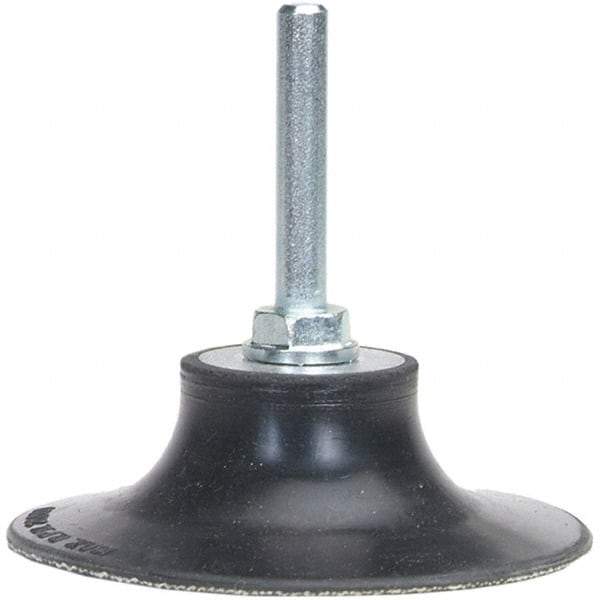 Merit Abrasives - 3" Diam Quick-Change Type S Disc Backing Pad - 1/4" Shank Diam, Soft Density, 20,000 RPM, Power-Lock Type 2 Compatible - USA Tool & Supply