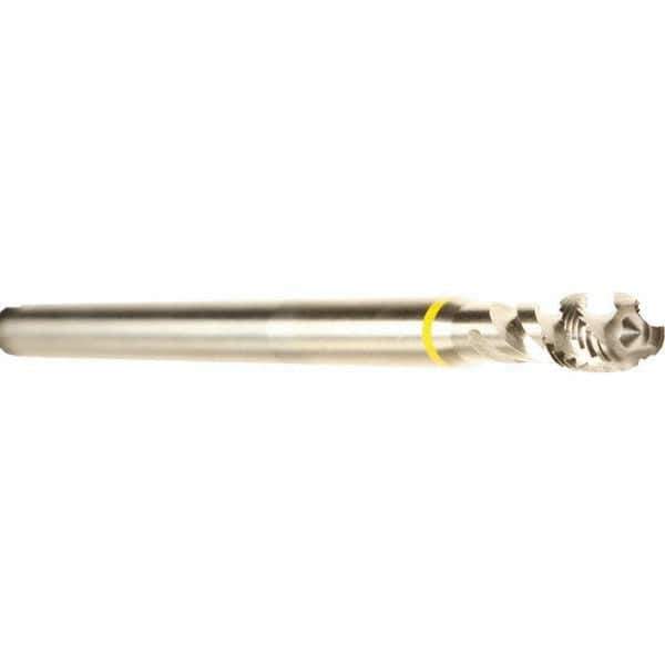 Emuge - M3x0.50 Metric Coarse 3 Flute Bright Finish Cobalt Spiral Flute Extension Tap - Modified Bottoming Chamfer, 100mm OAL, 6H Class of Fit, Series Enorm - Exact Industrial Supply