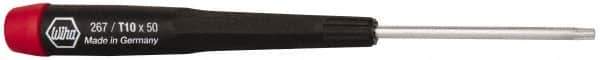 Wiha - T10 Torx Driver - 1-9/16" Blade Length, 5-3/4" OAL, Tapered Handle - USA Tool & Supply