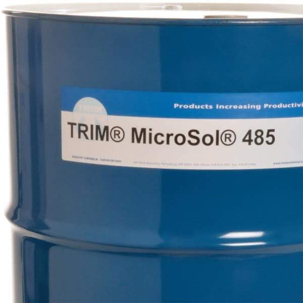 Master Fluid Solutions - Trim MicroSol 485, 54 Gal Drum Cutting & Grinding Fluid - Semisynthetic, For Machining - USA Tool & Supply