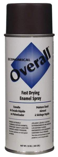 Rust-Oleum - Brown, Gloss, Enamel Spray Paint - 5 to 8 Sq Ft per Can, 12 oz Container - USA Tool & Supply