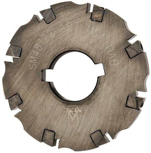 APT - Arbor Hole Connection, 3/8" Cutting Width, 1-1/16" Depth of Cut, 4" Cutter Diam, 1-1/4" Hole Diam, 8 Tooth Indexable Slotting Cutter - SM48 Toolholder, CTA 2 Insert, Neutral Cutting Direction - USA Tool & Supply