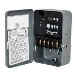 Intermatic - 7 Day Indoor Digital Electronic Timer Switch - 42 On/Off per wk, 240 VAC, 60 Hz, - USA Tool & Supply