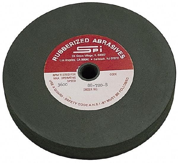 Made in USA - 6" Diam x 1/2" Hole x 3/8" Thick, 240 Grit Surface Grinding Wheel - Aluminum Oxide/Silicon Carbide Blend, Very Fine Grade, 3,600 Max RPM - USA Tool & Supply