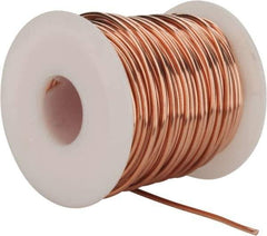 Made in USA - 14 Gage, 0.0641" Diameter x 80' Long, Bare, Copper Bus Bar Wire - Pure Copper (ASTM B3) - USA Tool & Supply
