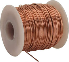 Made in USA - 18 Gage, 0.0403" Diameter x 199' Long, Bare, Copper Bus Bar Wire - Pure Copper (ASTM B3) - USA Tool & Supply