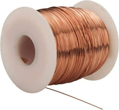 Made in USA - 24 Gage, 0.0201" Diameter x 793' Long, Bare, Copper Bus Bar Wire - Pure Copper (ASTM B3) - USA Tool & Supply