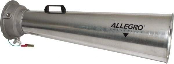 Allegro - 44-1/4 Inch Long, Galvanized Steel Venturi Style Pneumatic Blowers - 1 Inch NPT, 11-1/4 Inch Base Diameter, 12-1/2 Inch Face Diameter - USA Tool & Supply
