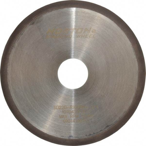 Norton - 6" Diam x 1-1/4" Hole, 220 Grit Surface Grinding Wheel - Diamond, Type 1A1R, Fine Grade - USA Tool & Supply