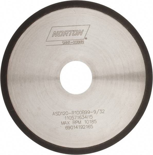 Norton - 6" Diam x 1-1/4" Hole, 120 Grit Surface Grinding Wheel - Type 1A1R, Coarse Grade - USA Tool & Supply