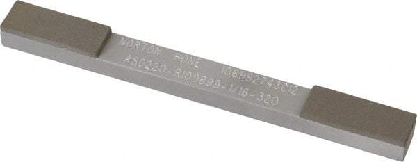Norton - Very Fine & Extra Fine, 1" Length of Cut, Double End Diamond Hone - 220 & 320 Grit, 3/8" Wide x 1/4" High x 4" OAL - USA Tool & Supply