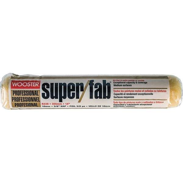 Wooster Brush - 3/8" Nap, 14" Wide Paint Roller - Medium Texture, Synthetic Knit - USA Tool & Supply
