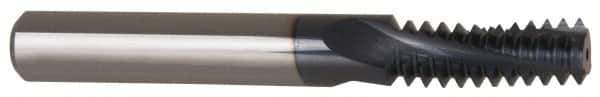 Carmex - 7/16-14 UNC, 0.303" Cutting Diam, 3 Flute, Solid Carbide Helical Flute Thread Mill - Internal Thread, 0.82" LOC, 2-1/2" OAL, 5/16" Shank Diam - USA Tool & Supply