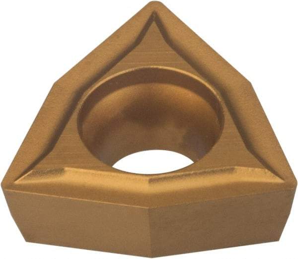 Hertel - WPMT 32.51 GP HP210B Grade Carbide Boring Insert - Trigon, 80° Incl Angle, 3/8" Inscr Circle, 5/32" Thick, 1/64" Cnr Rad - USA Tool & Supply
