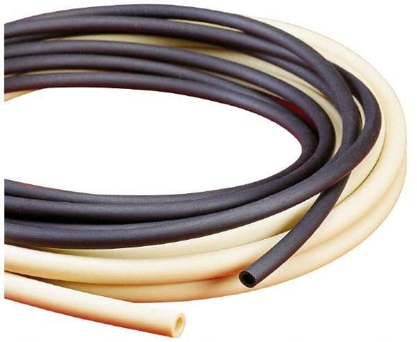 Made in USA - 5/8" ID x 1-3/8" OD, 3/8" Wall Thickness, Cut to Length (50' Standard Length) TPE Tube - Black, 64 Shore A Hardness - USA Tool & Supply
