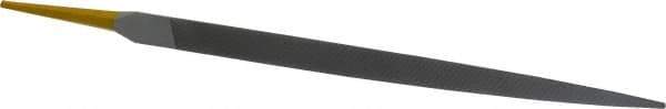 PFERD - 8" Swiss Pattern Three Square File - Double Cut, 5/8" Width Diam x 5/8" Thick, With Tang - USA Tool & Supply