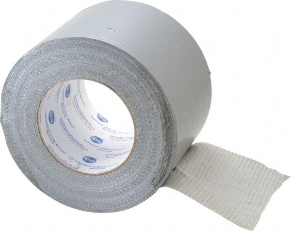 Intertape - 4" x 55m Silver Duct Tape - 9 mil, Rubber Adhesive, Polyethylene Cloth Backing, 18 Lb/ln Tensile Strength, 32°F to 160°F, Series AC20 - USA Tool & Supply