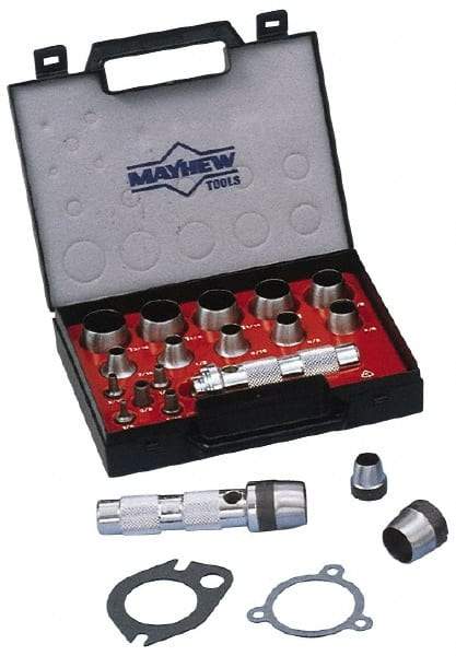 Mayhew - Punch Holder - For Use with 16 Pc. Set, Sizes 1/8 to 1-3/16 - USA Tool & Supply