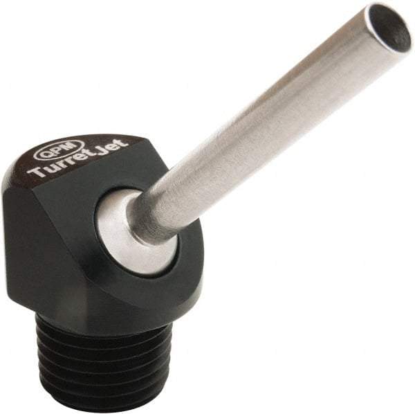 QPM Products - 5/16" Hose Inside Diam, Coolant Hose Nozzle - NPT, for Use with CNC Lathes - USA Tool & Supply