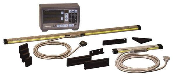 Mitutoyo - 2 Axis, 18" X-Axis Travel, 10" Y-Axis Travel, 18" Z-Axis Travel, Grinding DRO System - 0.0005mm to 0.01mm Resolution, 5+5L0/1000µm Accuracy, LED Display - USA Tool & Supply