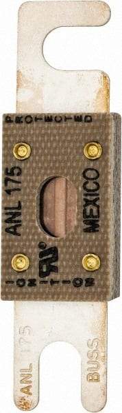 Cooper Bussmann - 175 Amp Non-Time Delay Fast-Acting Forklift & Truck Fuse - 125VAC, 80VDC, 3.18" Long x 0.75" Wide, Littelfuse CNL175, Bussman ANL-175, Ferraz Shawmut CNL175 - USA Tool & Supply