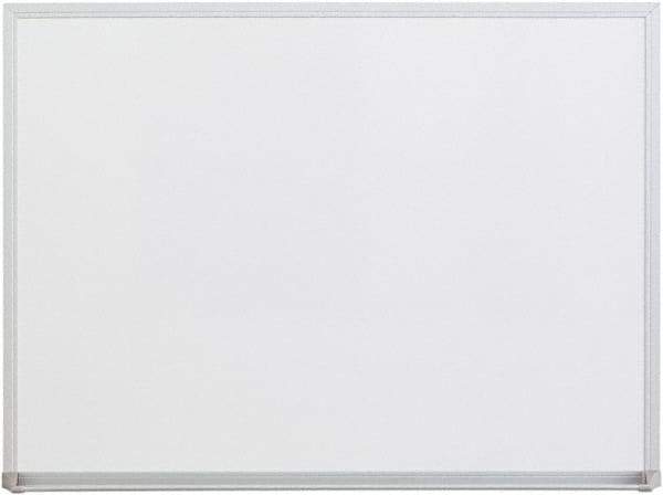 UNIVERSAL - 18" High x 24" Wide Melamine Dry Erase Board with 3/4" Rail - Aluminum, 5/8" Deep - USA Tool & Supply