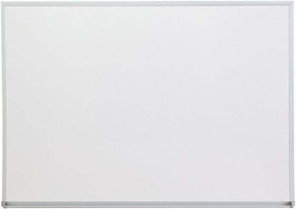 UNIVERSAL - 36" High x 48" Wide Melamine Dry Erase Board with 3/4" Rail - Aluminum, 5/8" Deep - USA Tool & Supply