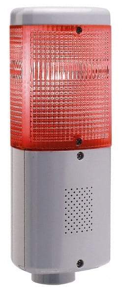 Edwards Signaling - LED Lamp, Amber, Blue, Red, Flashing and Steady, Stackable Tower Light Module - 120 VAC, 0.12 Amp, IP65 Ingress Rating, 3R, 4X NEMA Rated, Pipe Mount - USA Tool & Supply