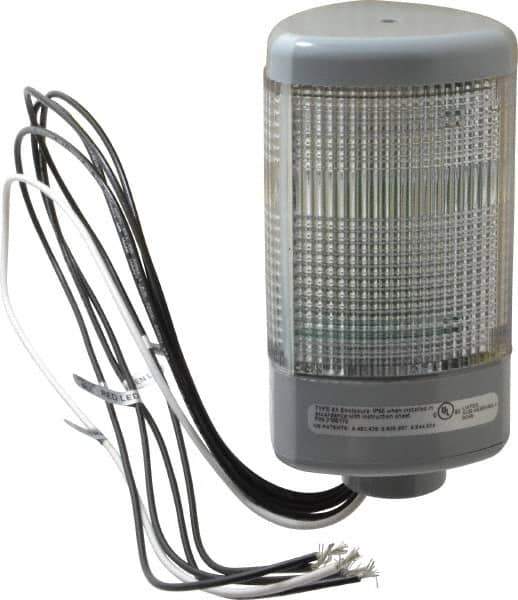 Edwards Signaling - LED Lamp, Amber, Green, Red, Flashing and Steady, Stackable Tower Light Module - 120 VAC, 0.05 Amp, IP65 Ingress Rating, 3R, 4X NEMA Rated, Pipe Mount - USA Tool & Supply