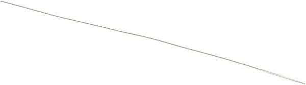 Weiler - 0.03" Diam Helical Nylon Tube Brush - 0.012" Filament Diam, 1/2" Brush Length, 4" OAL, 0.015" Diam Shank - USA Tool & Supply