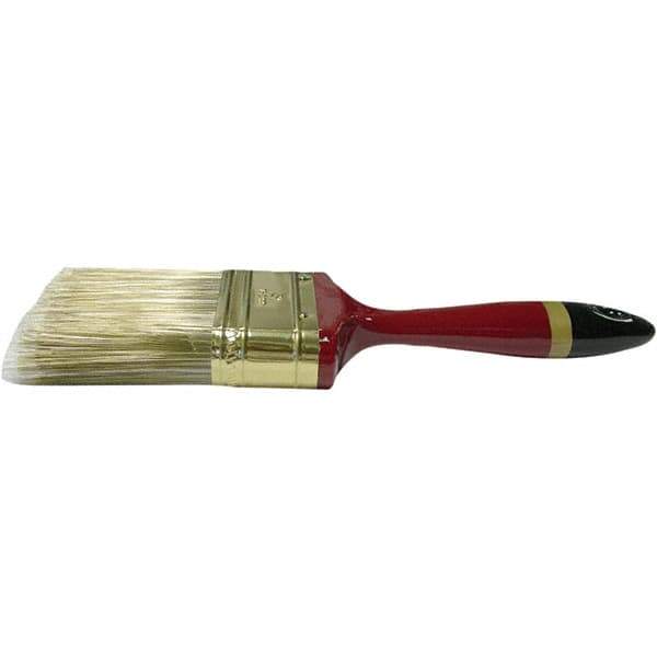 Weiler - 3" Flat Nylon/Polyester Varnish Brush - 3" Bristle Length, 7-1/8" Poly Foam Handle - USA Tool & Supply