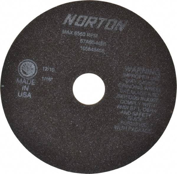 Norton - 7" 60 Grit Aluminum Oxide Cutoff Wheel - 1/16" Thick, 1-1/4" Arbor, 6,550 Max RPM, Use with Stationary Grinders - USA Tool & Supply