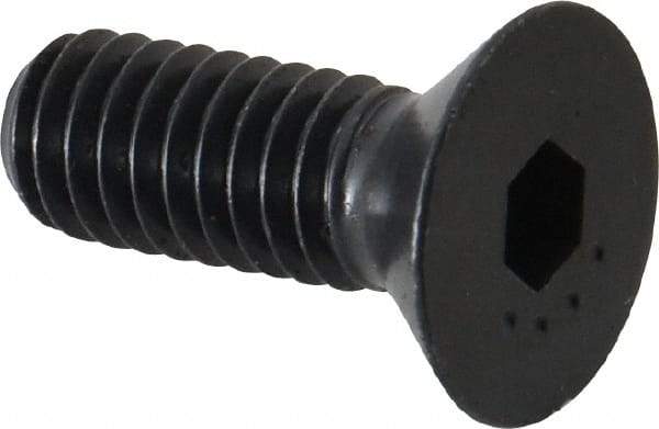 Camcar - 5/16-18 UNC Hex Socket Drive, 82° Flat Screw - Alloy Steel, Black Oxide Finish, Fully Threaded, 7/8" OAL - USA Tool & Supply